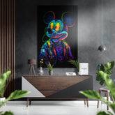 Mickey Mouse Brushed Aluminum Dibond Wall Art.